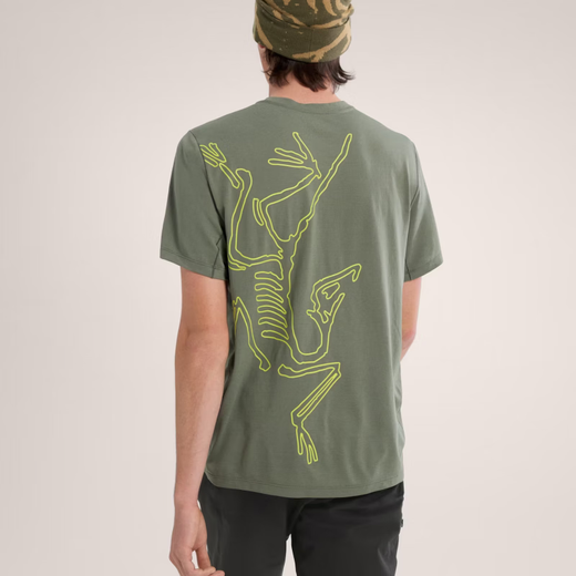 始祖鸟（ARC'TERYX）男士CormacARC'BIRD排汗速干短袖T恤X9721 红杉褐Sequoia Heather/Solari XL