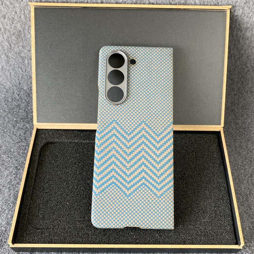 Samsung (SAMSUNG) original quality, suitable for the new Samsung Zfoldable6 Kevlar mobile phone case, magnetic all-inclusive folding, titanium blue steel ring, fine hole magnetic back cover, Samsung Galaxy_Z_Fold_6