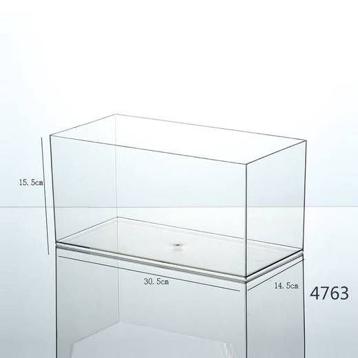 Yonghuan Other Storage Boxes Flat Length 40cm Width 15cm Square Dish Tray Transparent Acrylic Kitchen Rectangular Drawer 4877. Side U Transparent Basket - Medium Length 1 PT High Transparent