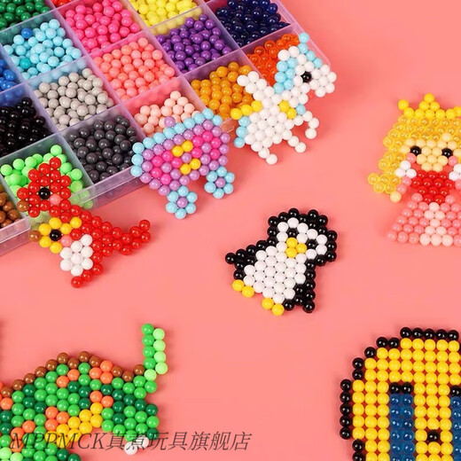 MPPMCK Agua Mist Magic Bead Diy PIN Bean Handmade Jugues Handmade Toys 'Ideas de regalo del 8 ° hasta 12 ° día de cumpleaños 24 Color 2400 Cápsulas + Accesorios de juego Pack