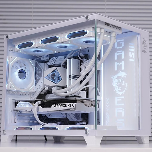 MSI Family Bucket AMD Ryzen 9950X/5070/5080 Game Console Computer Desktop Assembly Computer Host DIY Complete Machine White Sea View Room Assembly Machine Configuration One 9950X/16G/500G