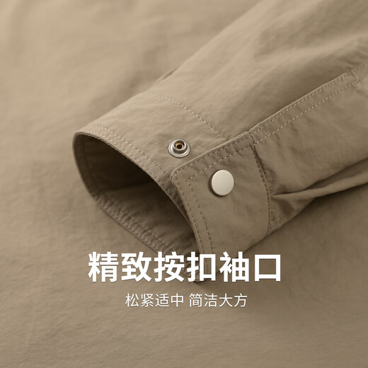 Dances with Wolves Harrington Stand Collar Jacket Men's 2025 Autumn New Men's Versatile Easy-Care Windproof Jacket 1075 Khaki 701 L (175)