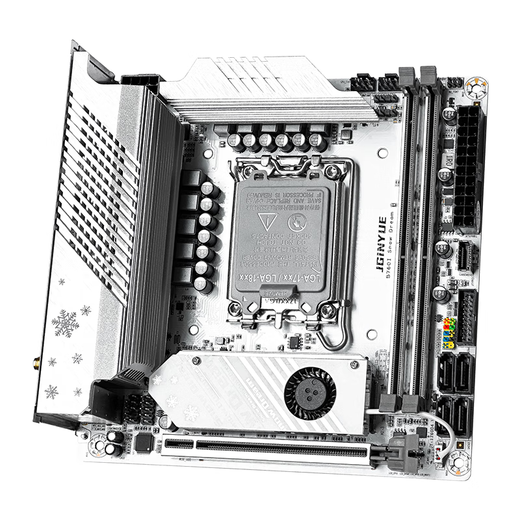 精粤H610/B760/Z690 Z790雪梦主板INTEL游戏主板/ITX主板 适配12100F/12400F/12600KF/14600KF单主板 精粤B760I Snow Dream主板