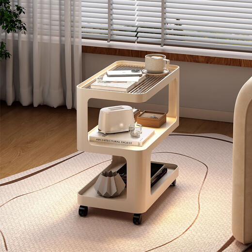 Mesa lateral de sofá naranja Luz italiana Luxury High-Ald New Style Sala de café Mesa de café móvil Mesa pequeña de carro pequeño