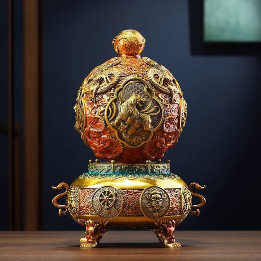 郎凯丹顿九转乾坤鼎摆件时来运转客厅办公室招财风水摆设公司乔迁开业礼品 扭转乾坤长约23*19*31.5cm