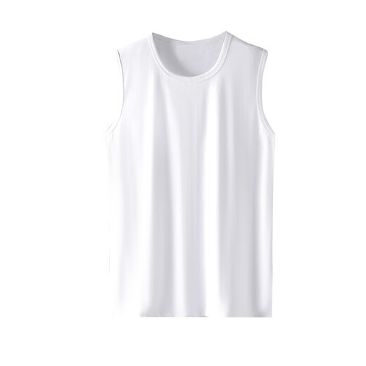 Pure cotton vest Four seasons men's sleeveless solid color vest T-shirt sports breathable waistcoat undershirt pure cotton sleeveless V-neck light gray 3XL recommended 140-160Jin Jin equals 0.5 kg