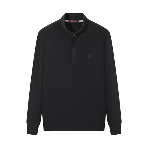 柒牌【7A抗菌2A防螨/远红外发热】男装新疆棉保暖半开衫套头卫衣