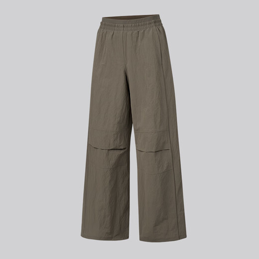 Lululemon 丨 Crinkle Nylon Frauen plissierte Nylon Lose Overalls LW5HUQA Deep Khaki S