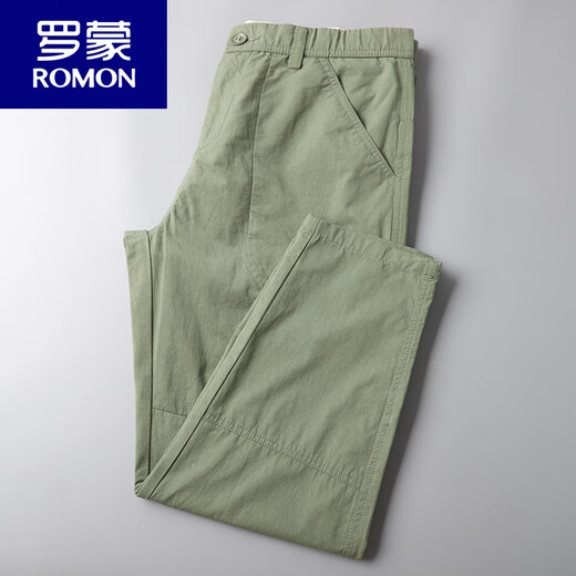 罗蒙（ROMON）休闲裤男夏季纯棉阔腿裤宽松直筒日系哈伦裤男休闲长裤百搭工装裤 6626灰色 34