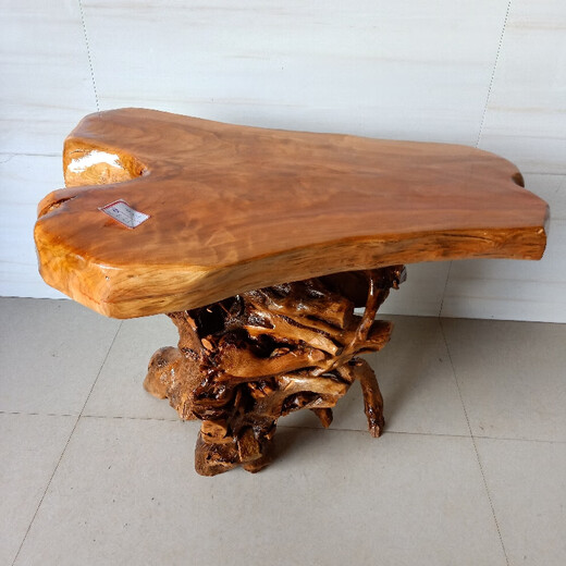 Kezhitugen geschnitzte Rack Balkon Bonsai Rack Mehrschicht massives Holzbaumwurzel Special Chinese Natural Base Basis Dunkelgrau 12147 Mehrschicht integriert