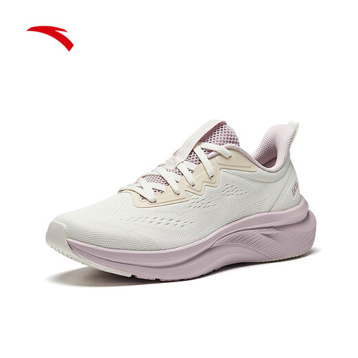 安踏（ANTA）游川丨跑鞋女新款轻便运动鞋减震跑步鞋女软底跳绳鞋休闲鞋子 【游川】象牙白/淡柔粉-1 38