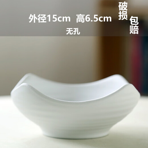 
Wholesale non-porous rice and bamboo hydroponic flower pot ceramic petal moss ball flower pot Jianshan green plant calamus Brazil wood bonsai TX small flat mouth JW1098 gray sand ceramic medium