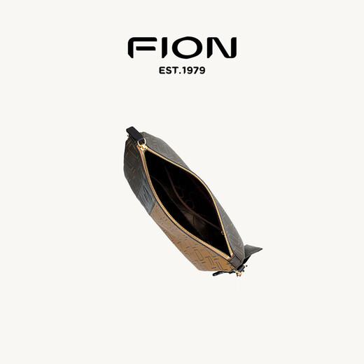 Fion (Fion) 2025 Neues leichter Luxus -Presbyterianer kleiner Quadratbeutel Vielseitige Pendler -Umhängetasche Kissenbeutel Kaffee/Schwarz
