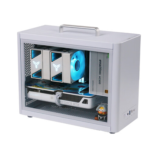 AMD Ryzen R5 9500F/7500F/5060TI/9060XT graphics card student dormitory pure white mini mini host desktop computer host assembly small computer DIY complete machine Configuration 2丨R5 7500F/RX7650GRE