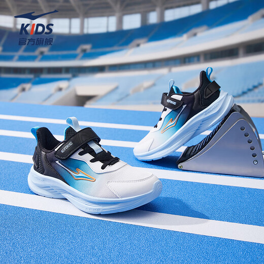 
Hongxing Erke (ERKE) children's shoes for boys and girls running shoes for children's autumn new products, dense net cushioning sports shoes, erkebai/swimming pool blue/black 34