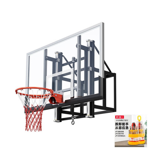 Jiating de la pared Madrina de los niños de la pared El marco de baloncesto de baloncesto de baloncesto al aire libre Modelo de actualización de canasta interior de la canasta de interior Presa de la mano Rebound anillo sólido 12185