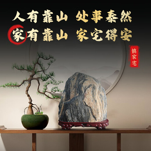 TURBOSUN Taishan Fengshui Stone Black fidelity Taishan stone does not cut Taishan stone to be used as indoor and outdoor original stone creative jewelry Y6296 Huge fortune golden cicada
