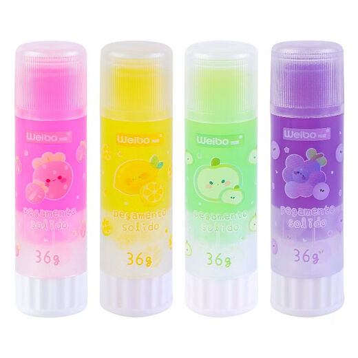 Uso de los estudiantes de Weibo de pegamento sólido Viscosidad Visita Solid Glue Rod Supplies Supplies de oficina de secado rápido Gloles al por mayor WB-6189 [20 piezas/15 gramos]