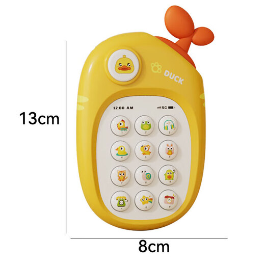 Enbe Family Infant und Kinder Mobiltelefon Spielzeugsimulation Telefon können von 3-6 Jahre alter Babys Musik frühkindliche Bildung zweisprachiger Geburtstagsgeschenk Musik Mobiltelefon [Blattstil] gebissen werden.