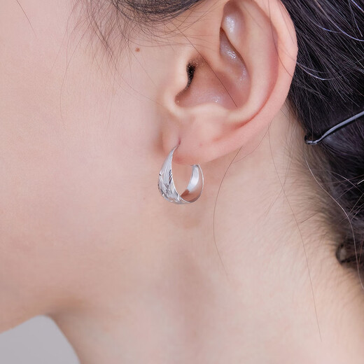 Meluxe platinum earrings for women PT950 platinum baby's breath earrings earrings birthday gift for girlfriend, about 2.31g