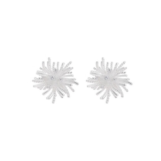Dandelion Zircon Fireworks Earrings Niche High-end Exquisite Temperament Personalized Earrings 2025 New Ear Jewelry Dandelion Zircon Fireworks Earrings 1.5CM