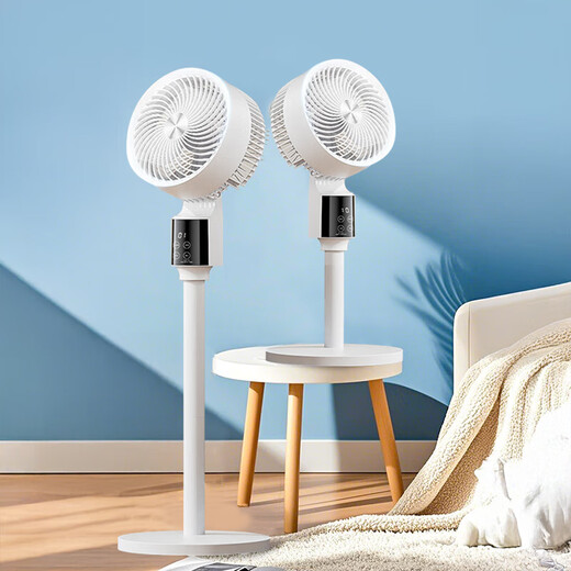 Intelligent Voice Shaking Air Circulation Fan Home Bedroom Silent Floor Fan Office Powerful Refrigeration Air Conditioning Fan Stand Standalone Small Electric Fan Level 1 Energy Consumption Flagship 3D Monsoon Cycle AI Voice Control丨Aromatherapy Negative Ion Purification 2025 New Upgraded Model