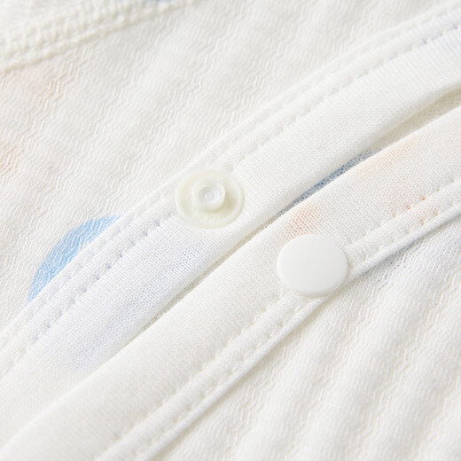 Tongtai (TONGTAI) baby jumpsuit summer thin pure cotton baby clothes for men and women boneless jacquard romper blue 73cm