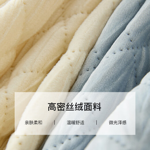 范思蓝恩小香风轻薄丝绒羽绒服女2024秋冬新款外套24FY14135 爱丽丝蓝 S
