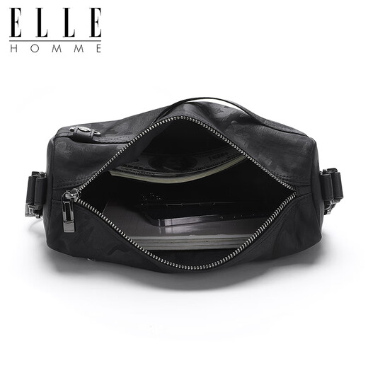Elle Homme Men's Bagn-Sac, Camouflage Nylon Canvas Crossbody Sac, sac de téléphonie mobile résistant à l'eau, sac pour hommes de grande capacité 1131 Black