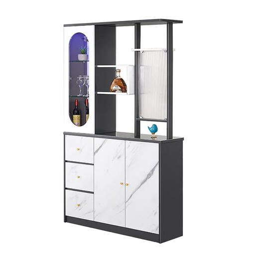 Visa Genji Wooden Language Modern Simple Entrance Partition Cabinet Entering Living Room Wine Cabinet Decoration Shoe Cabinet Integrated Double-sided Room Storage 3891#