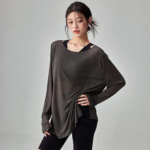 Xue Qianman loose thin yoga wear long-sleeved blouse breathable quick-drying sports top autumn and winter slimming Pilates T-shirt