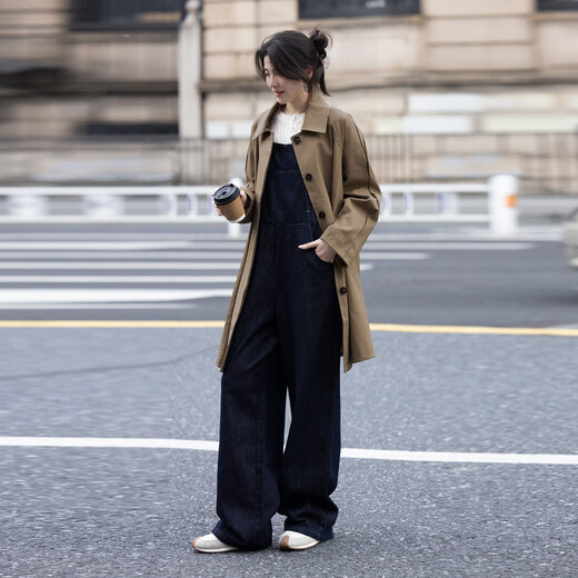 
Demana [Good to take off] Not easy to fade denim loose straight-leg casual overalls for women 2025 autumn style