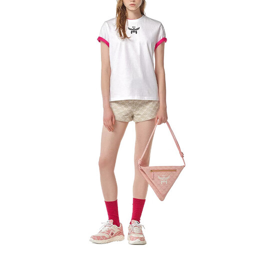 McMlauretos Classic Design Match Classic Triangle en cuir doux Sac crossbody Embrayage Style pour femmes rose MXZESAC06P6001