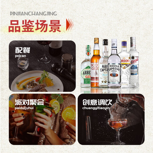 Aubeck Tequila bricolage ensemble de Cocktail whisky Vodka Brandy Gin rhum fruits vin combinaison huit Types d'entrée d'alcool de base