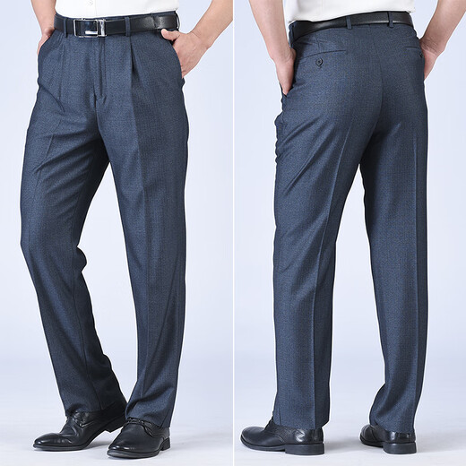 Sieben Wölfe Frühlings- und Sommer-Dünnstil-Vater mittleren Altershose mittlerer Alters hoher Taille Lose tiefe Hocker mittlere Hose mittlerer Alters Doppelpaare dicker 9902 Mikro-Stretch-Dünnstil 28 (2,16 Fuß Taille)