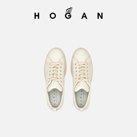 HOGAN【季末特惠即将谢幕】女鞋H-Wrap系列H681船鞋厚底鞋休闲鞋 乳白色 36.5
