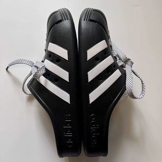 
Adidas men's shoes women's shoes autumn new sports shoes Birkenstock shoes outdoor hole shoes beach slippers JH9848/black/white 43