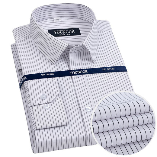 PDG Yageo Shirt à manches longues pour les hommes et les femmes la même chemise formelle à manches longues professionnelles sans repassage des vêtements de travail à manches longues 6624 38