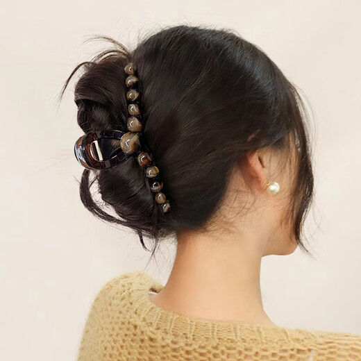 Xiang Wan hair clip grabber female high-end acrylic hair clip temperament hair clip back of the head shark clip hair accessories female birthday gift