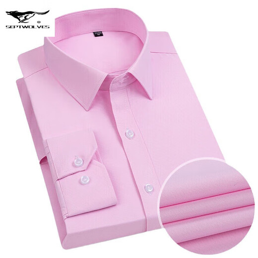 New men's cotton shirt for middle-aged and young men 2024 four-season universal breathable lapel business pocket multi-color workwear long sleeves 6623 38