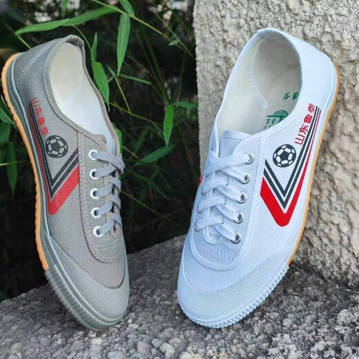 
Shandong men's and women's track and field morning exercise shoes running shoes martial arts shoes white ball sneakers canvas shoes sports shoes work shoes 9902 white 34