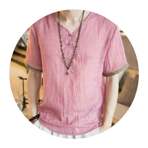 Camiseta bordada de estilo chino Zoscheter Hebra bordada para hombres Lino de algodón retro de algodón retro de algodón retro de algodón de algodón retro 686 de algodón de algodón de algodón retro 686 de algodón de algodón de algodón de algodón retro 686.