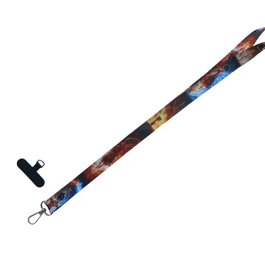 Patrón de Nezha Patrón de Nezha Longitud ajustable Longitud ajustable y colcha corta Crossbody Hanger Rope de doble propósito libera las manos y es conveniente para la imagen completa del mar de Universal Nezha B [One]