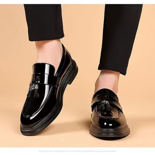 KIDS Spider King Leather Shoes The same style for men's new soft sole footwear men's leather shoes Black 9926 38