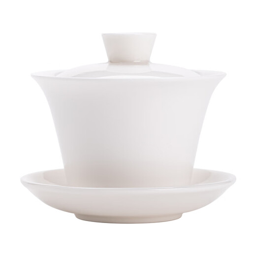 SUSHI CERAMICS Sancai bowl Chinese White Kung Fu tea set tea bowl