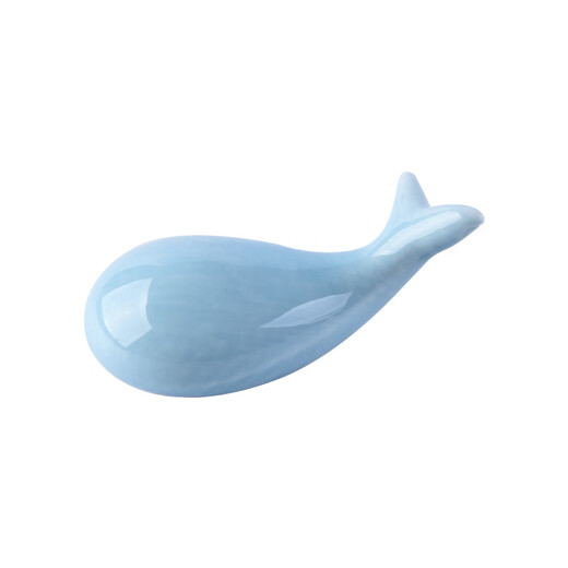 MZXM Japan imported quality 4 pack creative cute spoon holder spoon holder whale ceramic chopstick holder chopstick holder chopstick pillow home use sapphire blue 1 pack