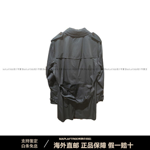 博柏利（BURBERRY）年货纯色翻领双排扣休闲风衣男款藏青色 藏青色 均码 44