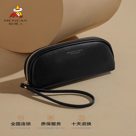 Scarecrow official direct sales clutch bag ladies temperament large capacity mobile phone bag new fashion small bag mother style black