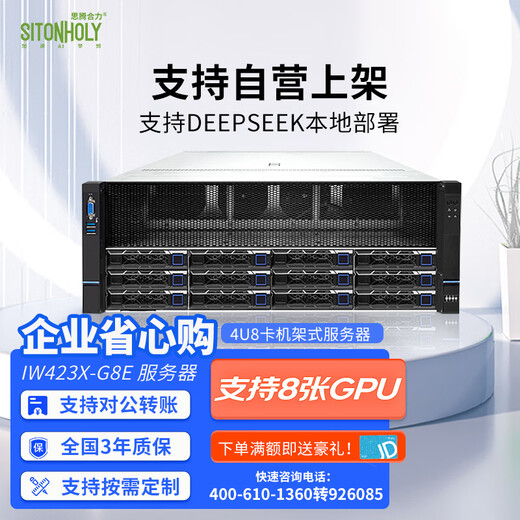 Siteng Heli IW423X-G8E Dual 8-Karten-RTX5090/4090/H100/H800 Server Host Deep Learning 70B/671B Vollversion Bereitet AI Training Inference 2 8558 48C 2,1G/Support 8 Karten 128G Speicher/Speicher/