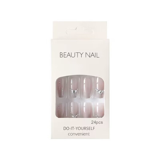 
Drilled wear nail art patch can be detached wearable nail patch finished nail patch fake nail long style L15249 pomegranate moon butterfly [long style] jelly glue + glue + sand strip + cleaning sheet + nail removal rod